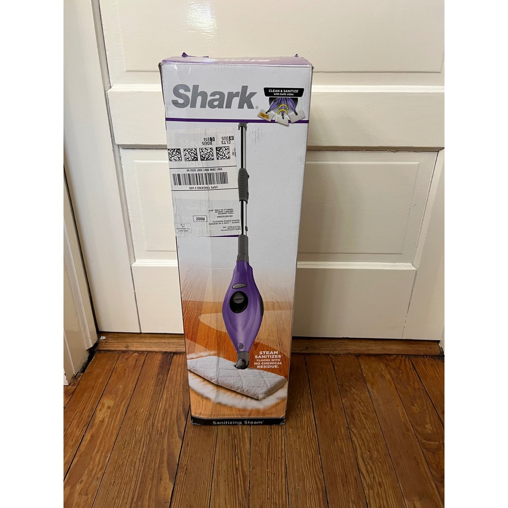 Shark Steam Pocket Mop S3501 Purple Hard Floor Cleaner Sanitizer with 2 Pads